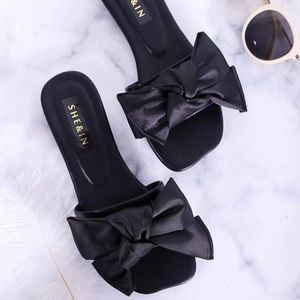 Black Bow Sandals
